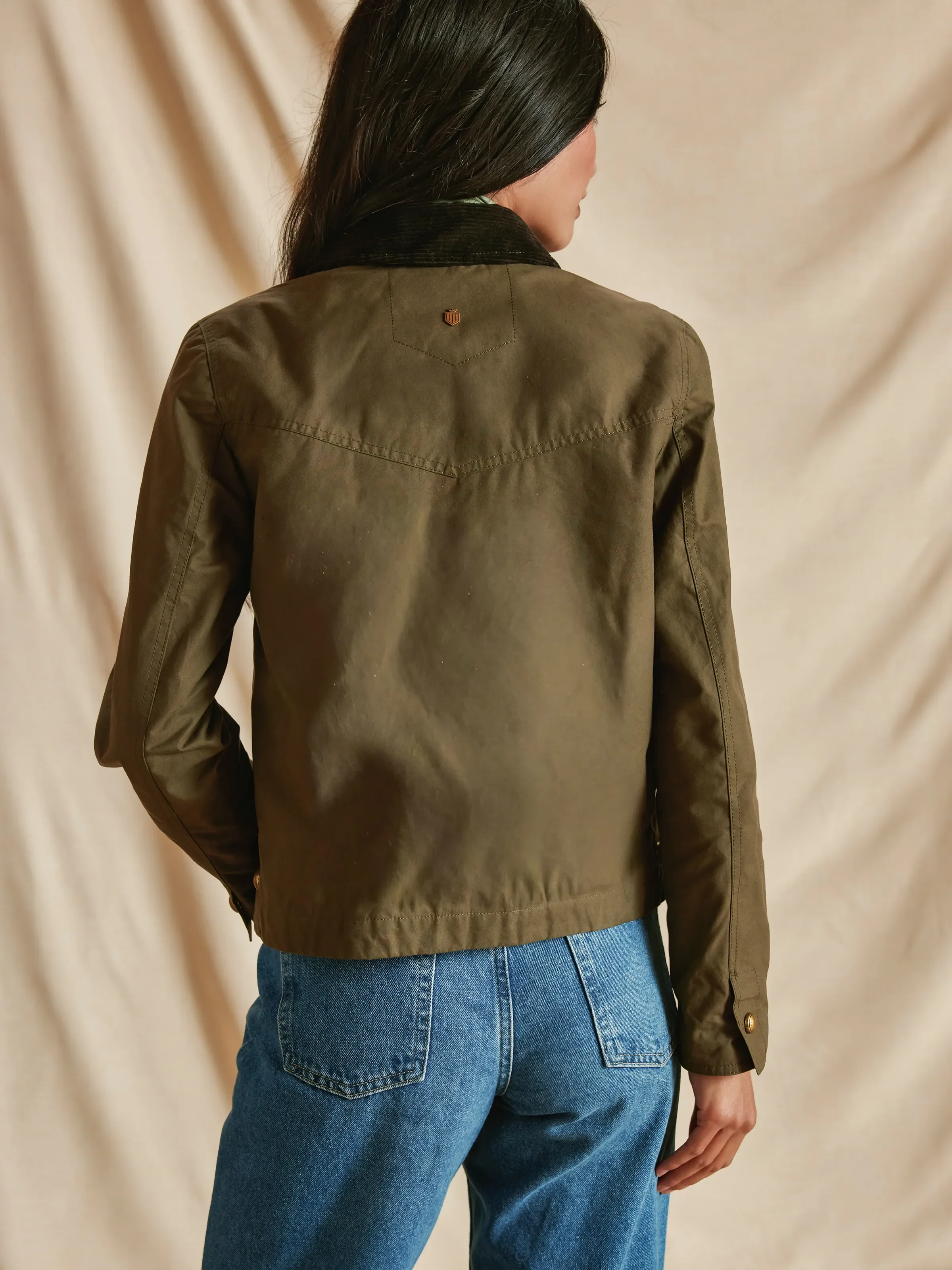 Tabitha Wax Jacket - Khaki - Image 5