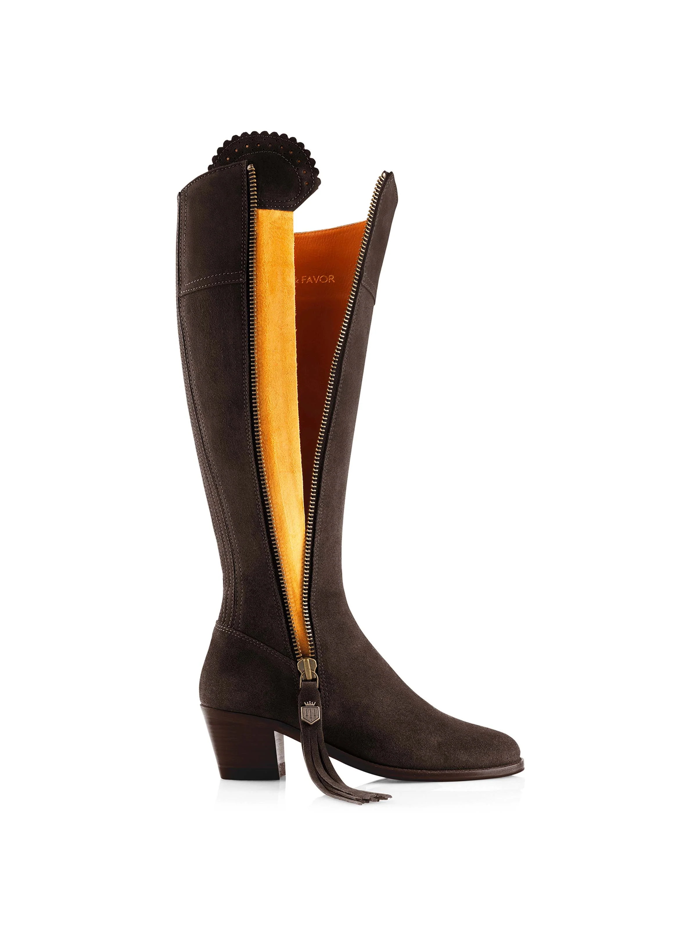Heeled Regina (Regular Fit) - Chocolate Suede - Image 4