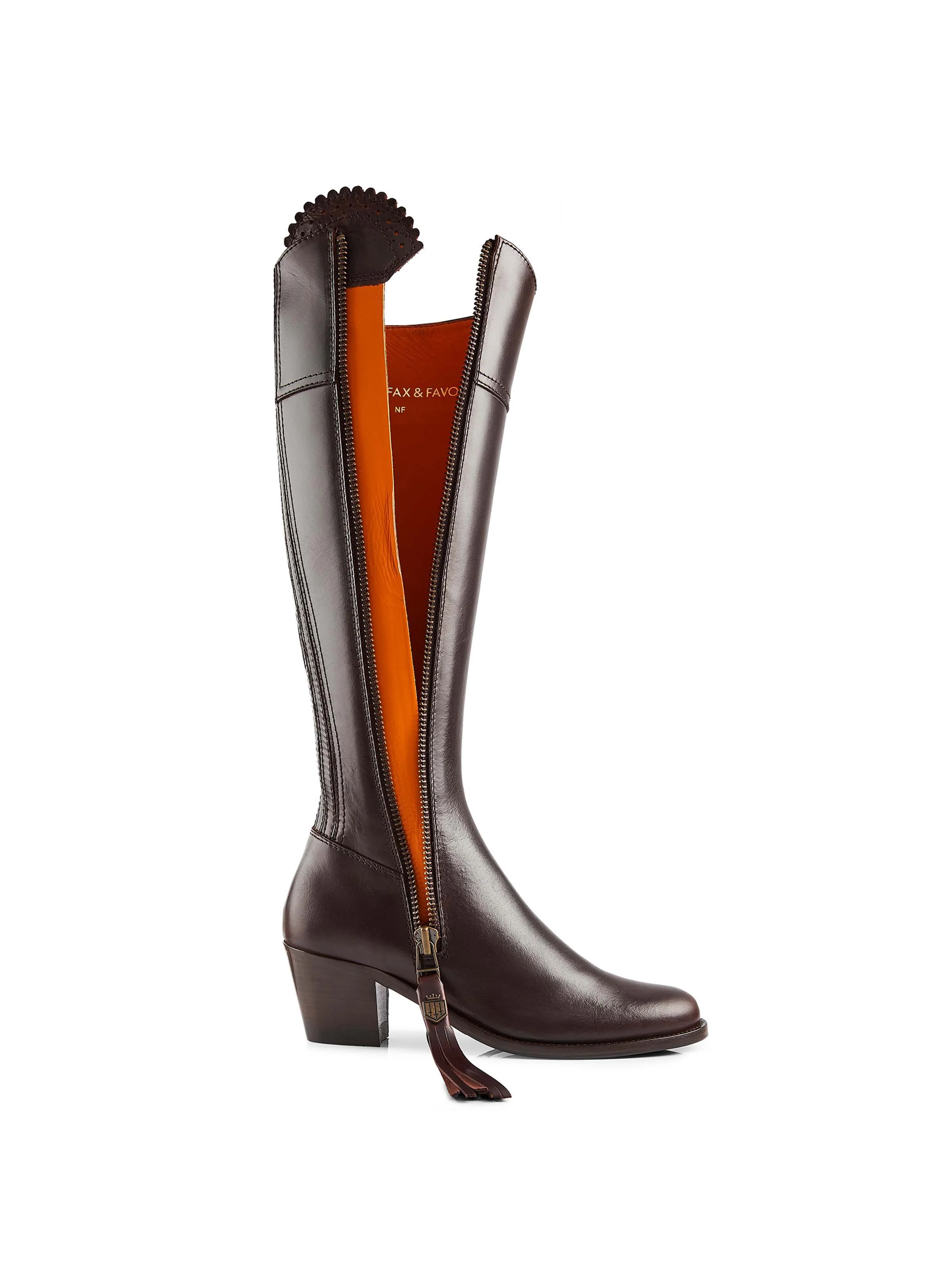 Heeled Regina (Narrow Fit) - Mahogany Leather - Image 5