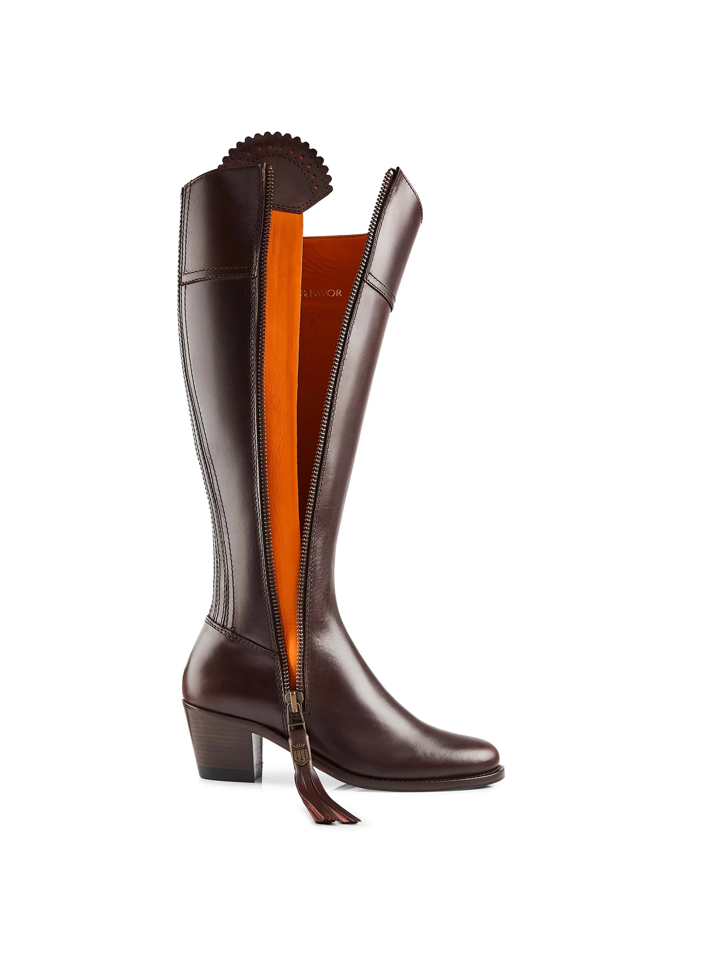 Heeled Regina (Sporting Fit) - Mahogany Leather - Image 3